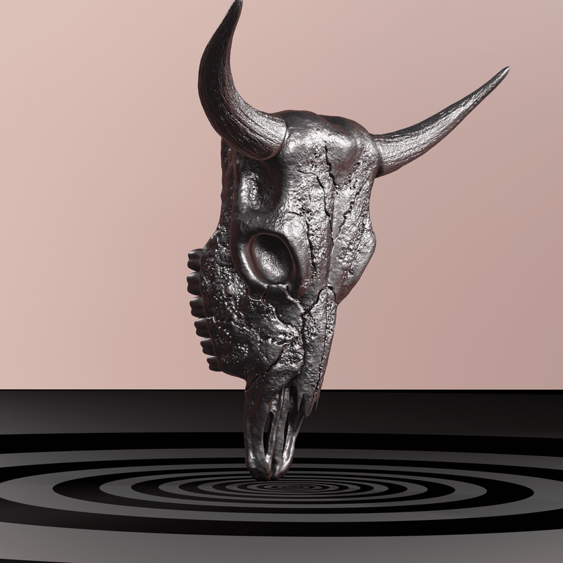 Bull Skull Head Wall Decor 3D Model STL files