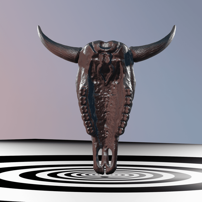 Bull Skull Head Wall Decor 3D Model STL files