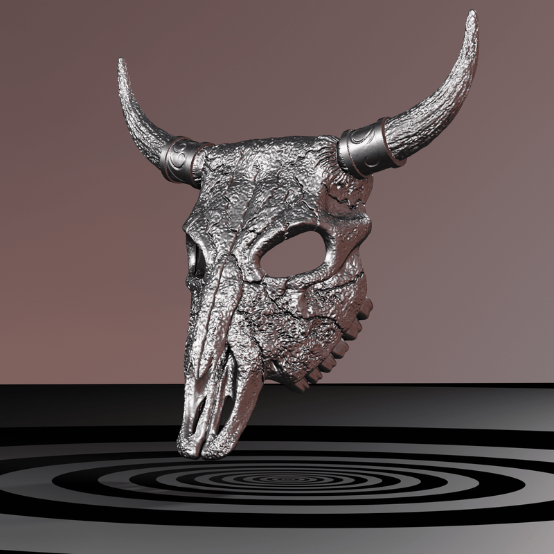 Bull Skull Mask 3D Model STL files