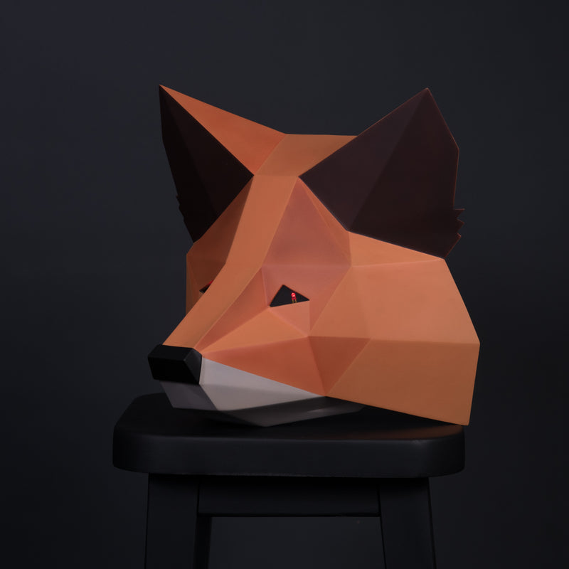 CryptoFox Mask with LED Eyes / MetaMask Cosplay Mask
