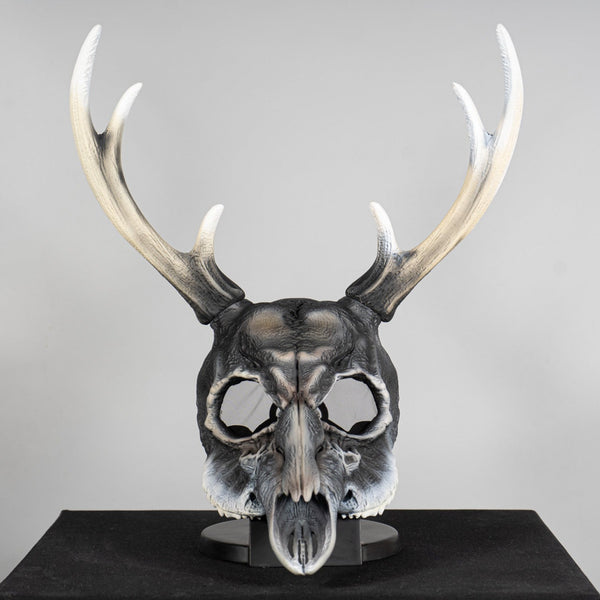 Deer Skull Mask Gray with Horns / Wendigo cosplay mask