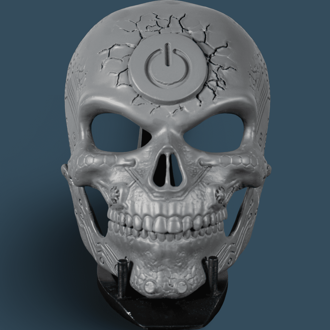 Human Skull Raw Kit 3D Print №1