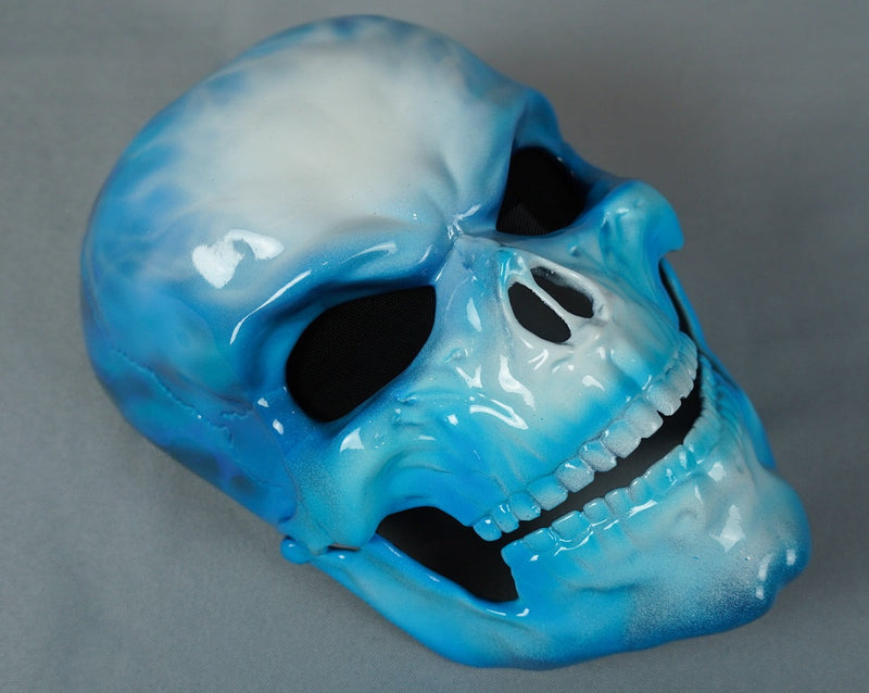 Skull Mask Blue with Moving Jaw / Human Skull Collection