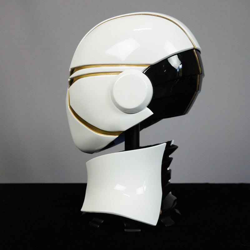 Jedi Helmet White&Gold with Neck