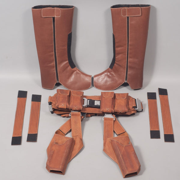 Bo-Katan Leather Parts Cosplay Belt, Holster, Boot Pads