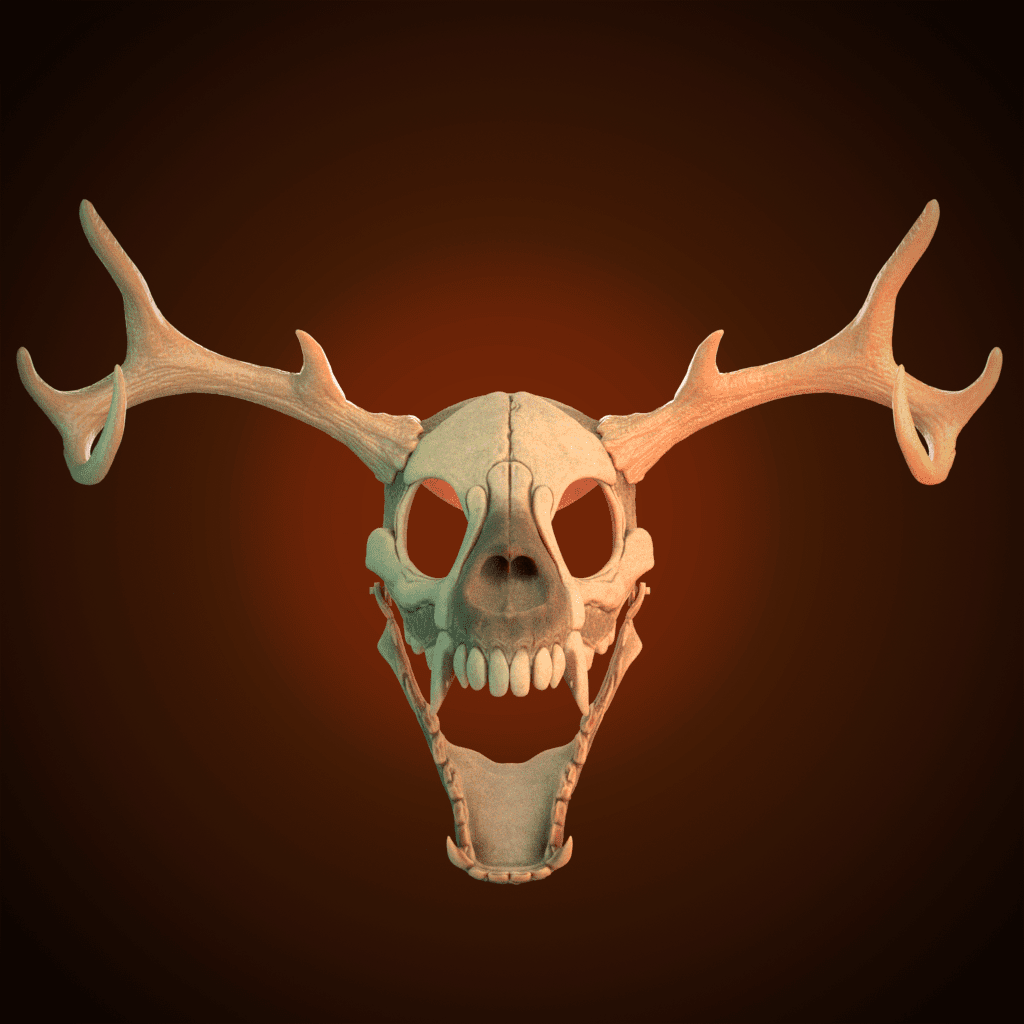 Wendigo Skull Mask 3D Model STL Files