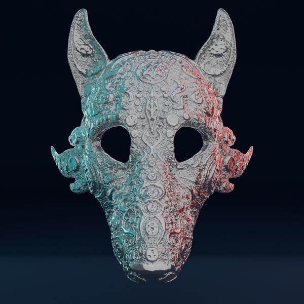 Wolf Mask 3D Model STL file