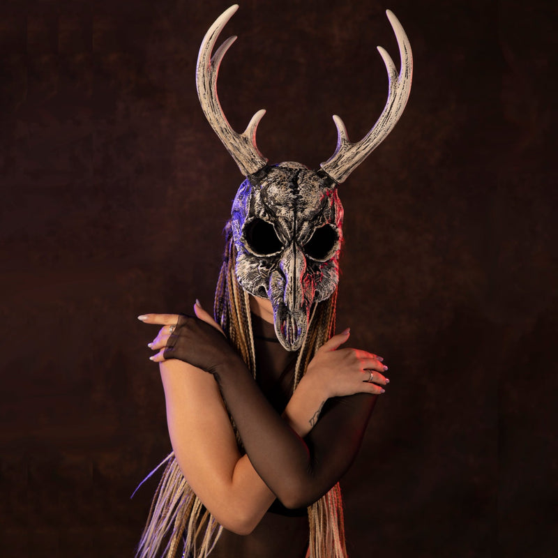 Deer Skull Mask White, Black, Gold, Silver, Bony paint, Any color