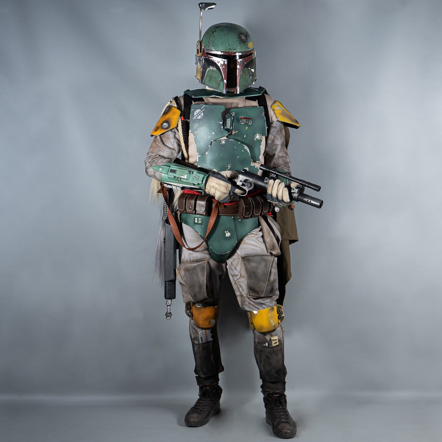 Boba Fett leather belt and holster / Real leather cosplay props