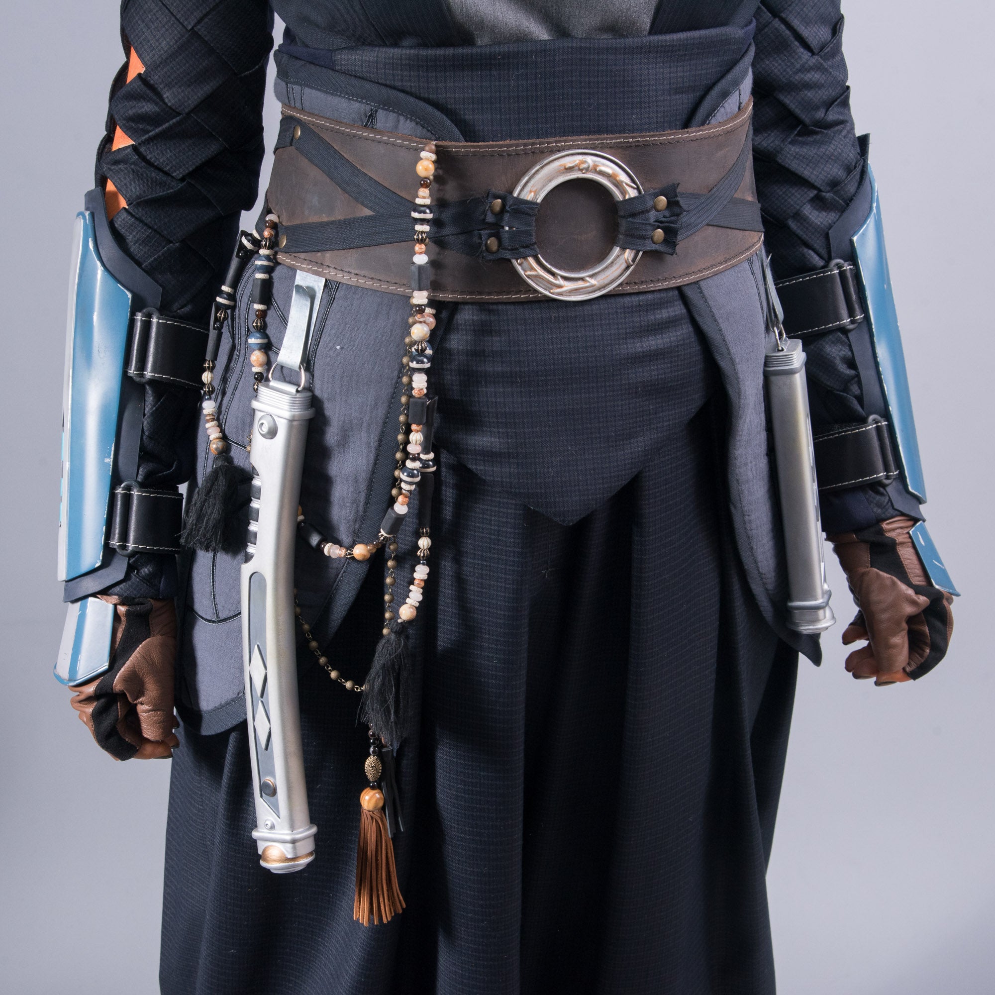 Ahsoka Tano Leather Set Belt, Fingerless Gloves and Padawan Braid