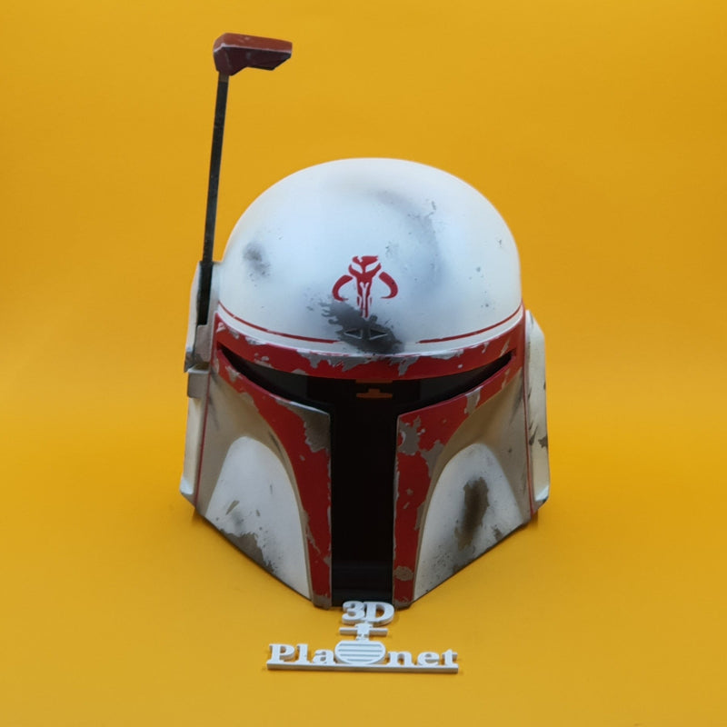 Star Wars Boba Fett Helmet Paint Drip White Throw Pillow