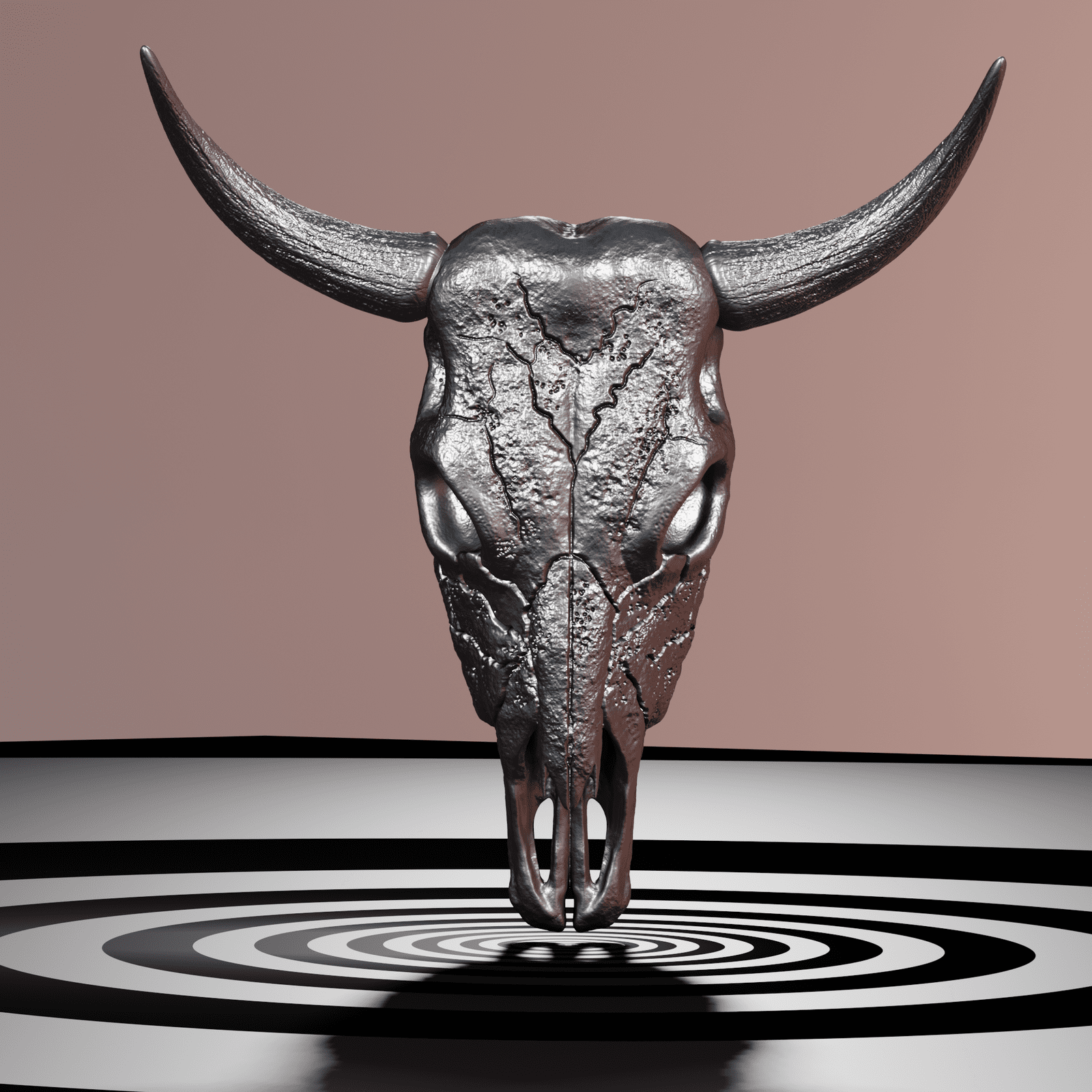 Bull Skull Head Wall Decor 3D Model STL files