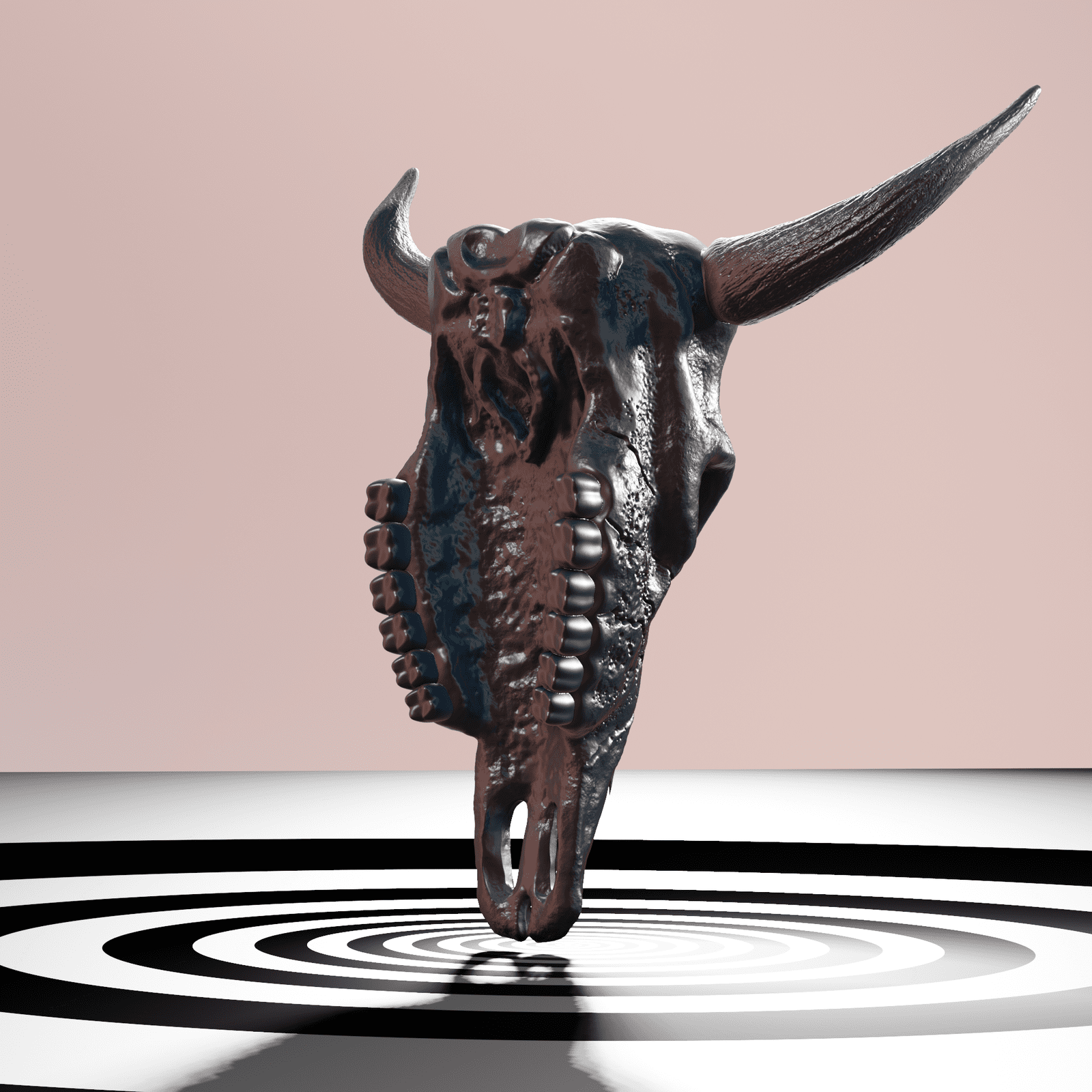 Bull Skull Head Wall Decor 3D Model STL files