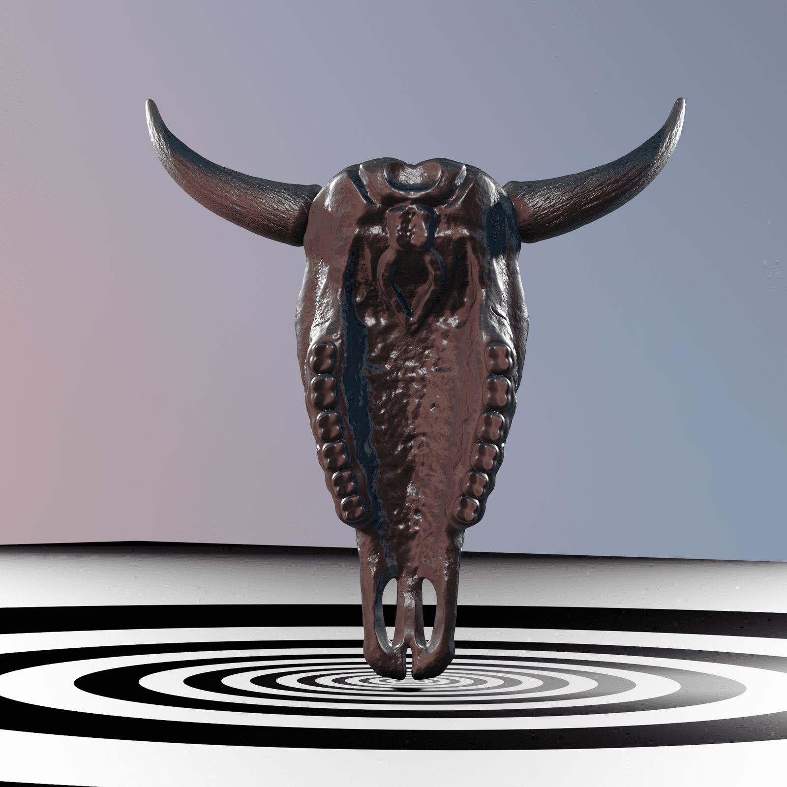 Bull Skull Head Wall Decor 3D Model STL files