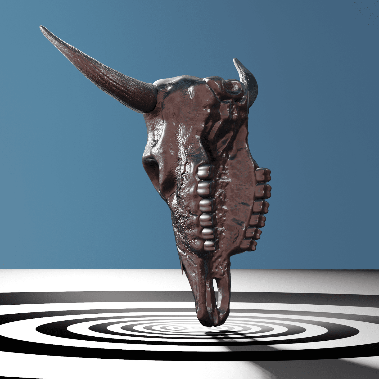 Bull Skull Head Wall Decor 3D Model STL files