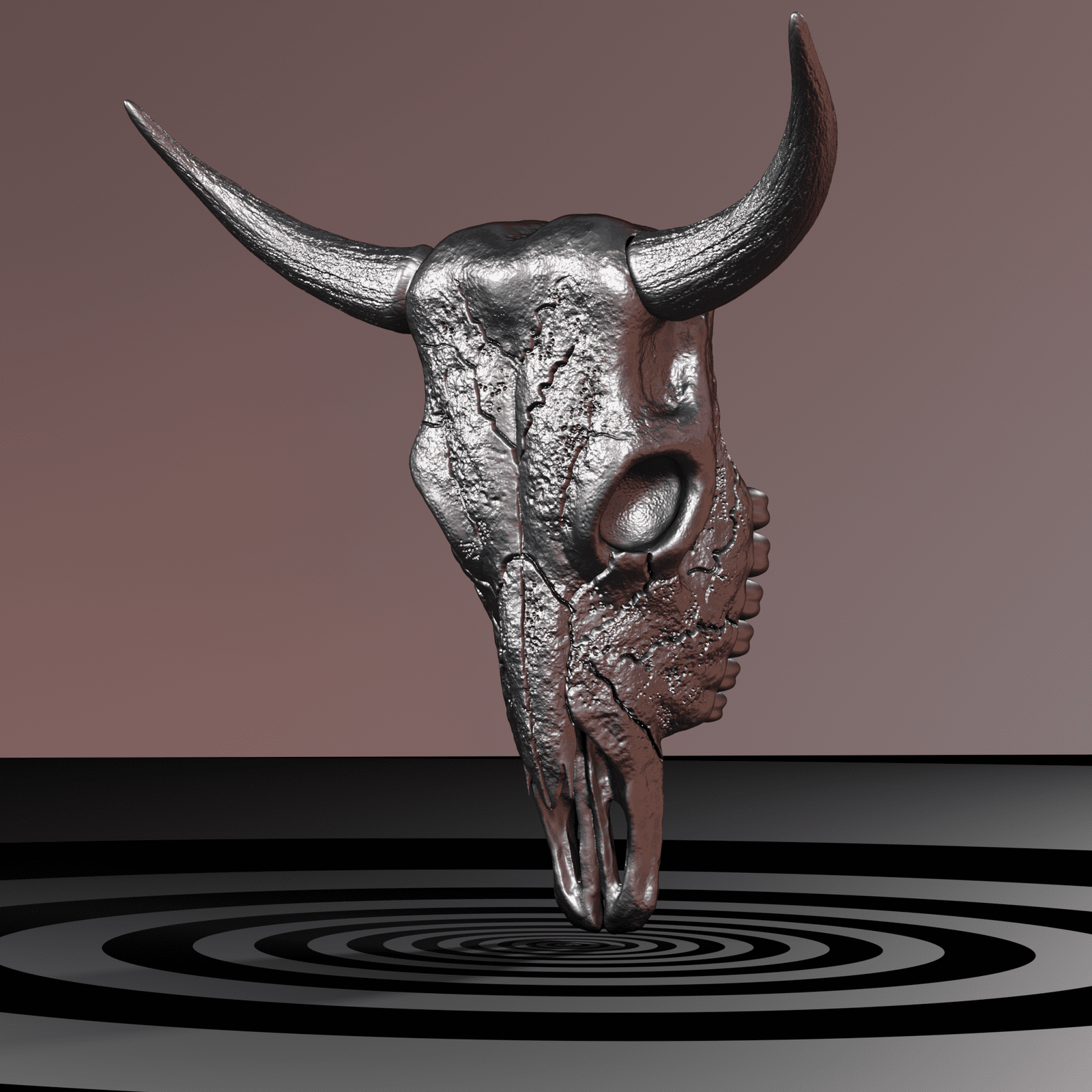 Bull Skull Head Wall Decor 3D Model STL files