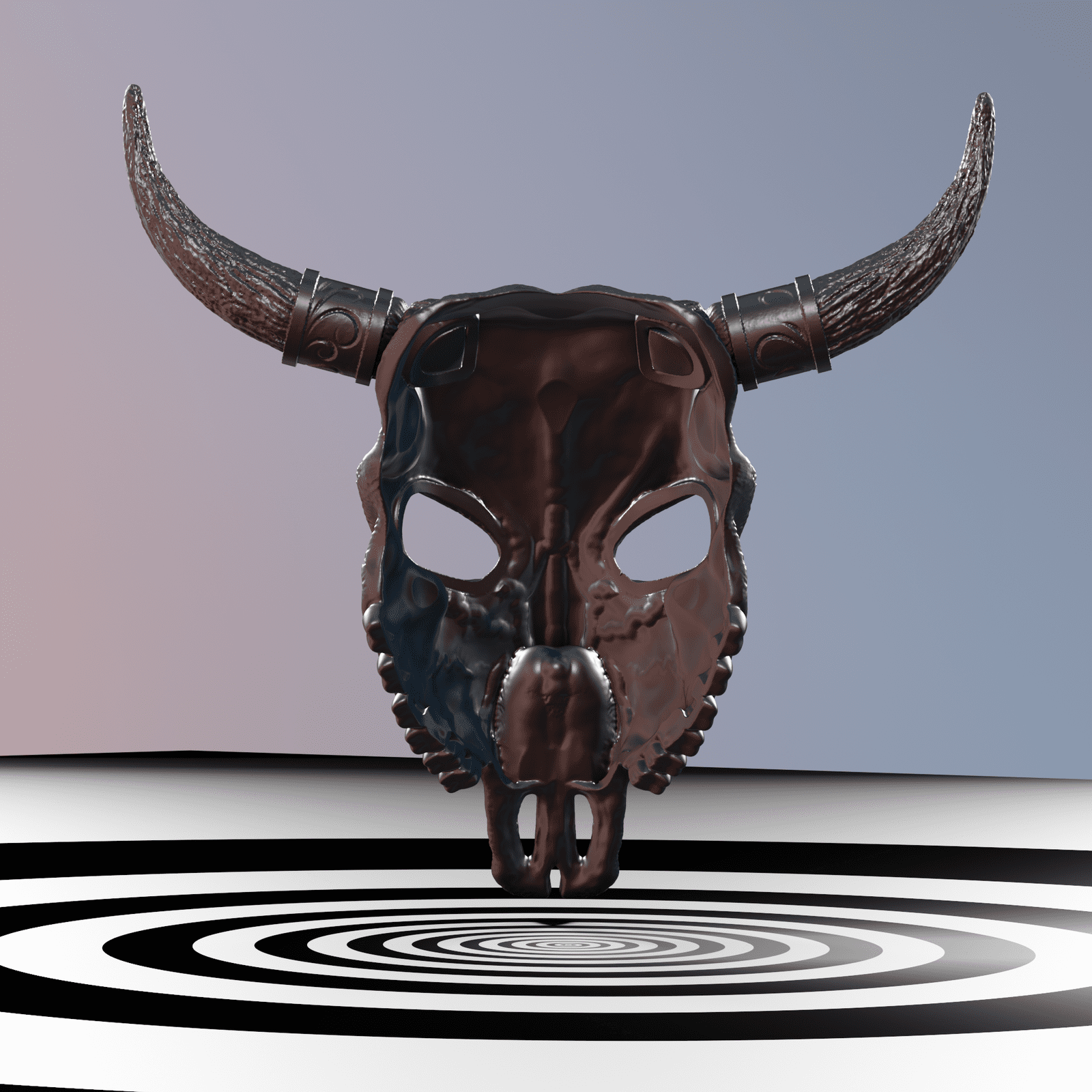 Bull Skull Mask 3D Model STL files