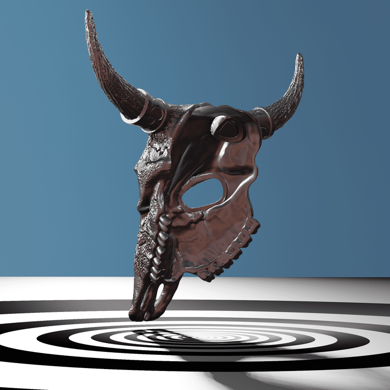 Bull Skull Mask 3D Model STL files