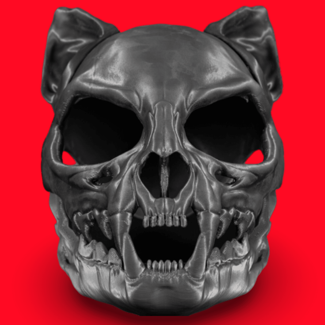 Cat Skull Mask Raw Kit 3D Print