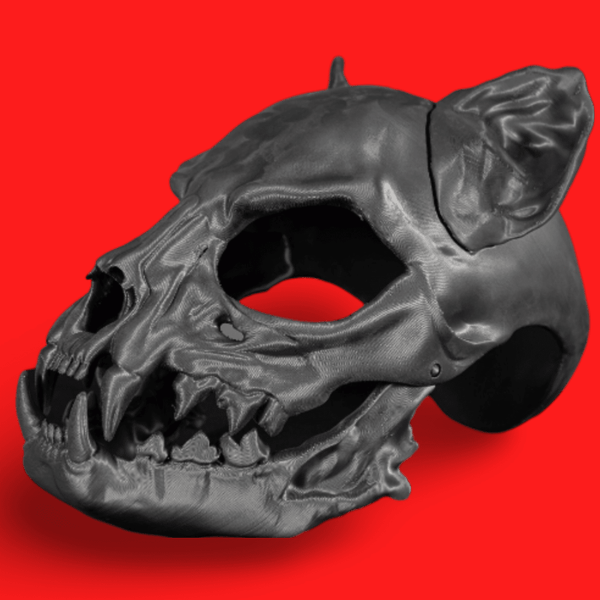 Cat Skull Mask Raw Kit 3D Print