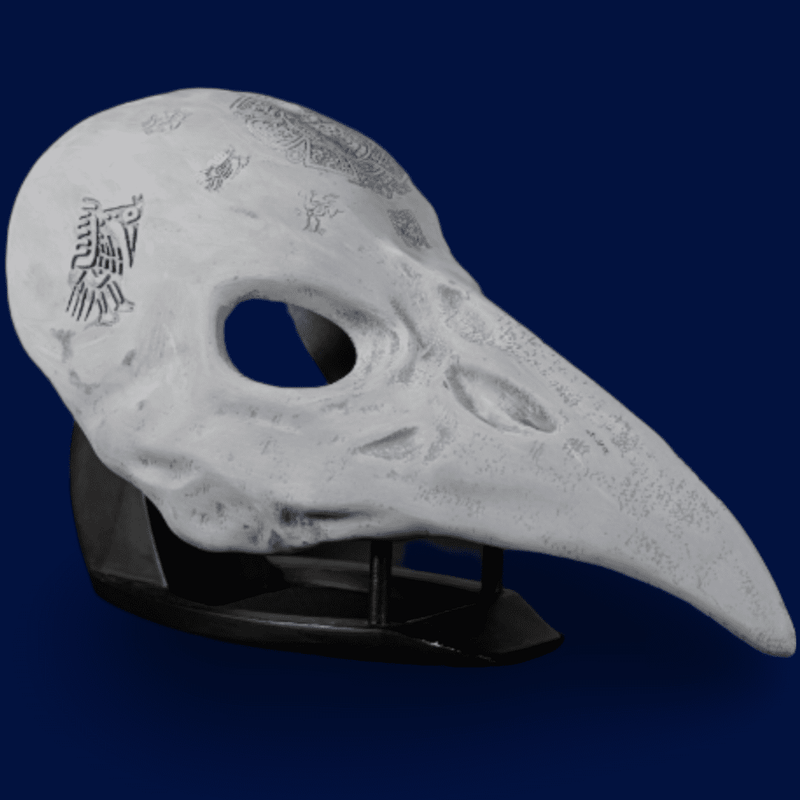 Crow Skull Mask-2 Raw Kit 3D Print