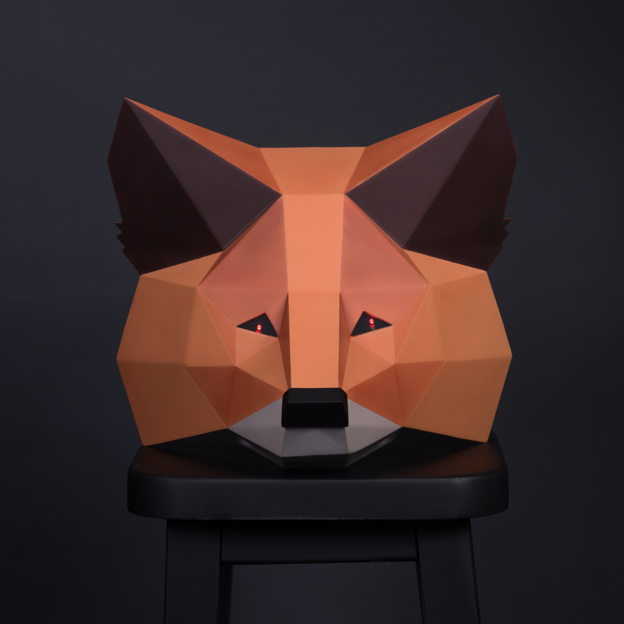 CryptoFox Mask with LED Eyes / MetaMask Cosplay Mask