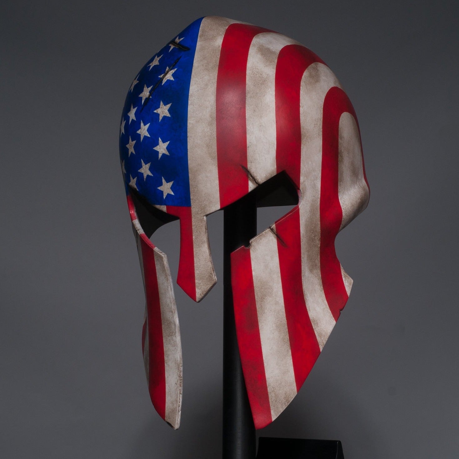 Custom Spartan Helmet with Any Flag