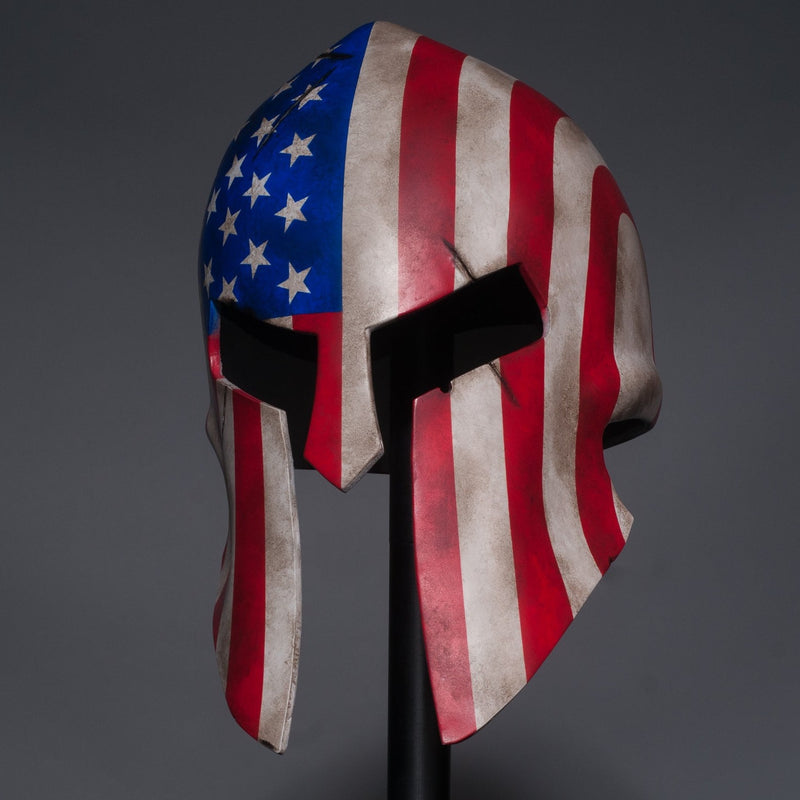 Custom Spartan Helmet with Any Flag