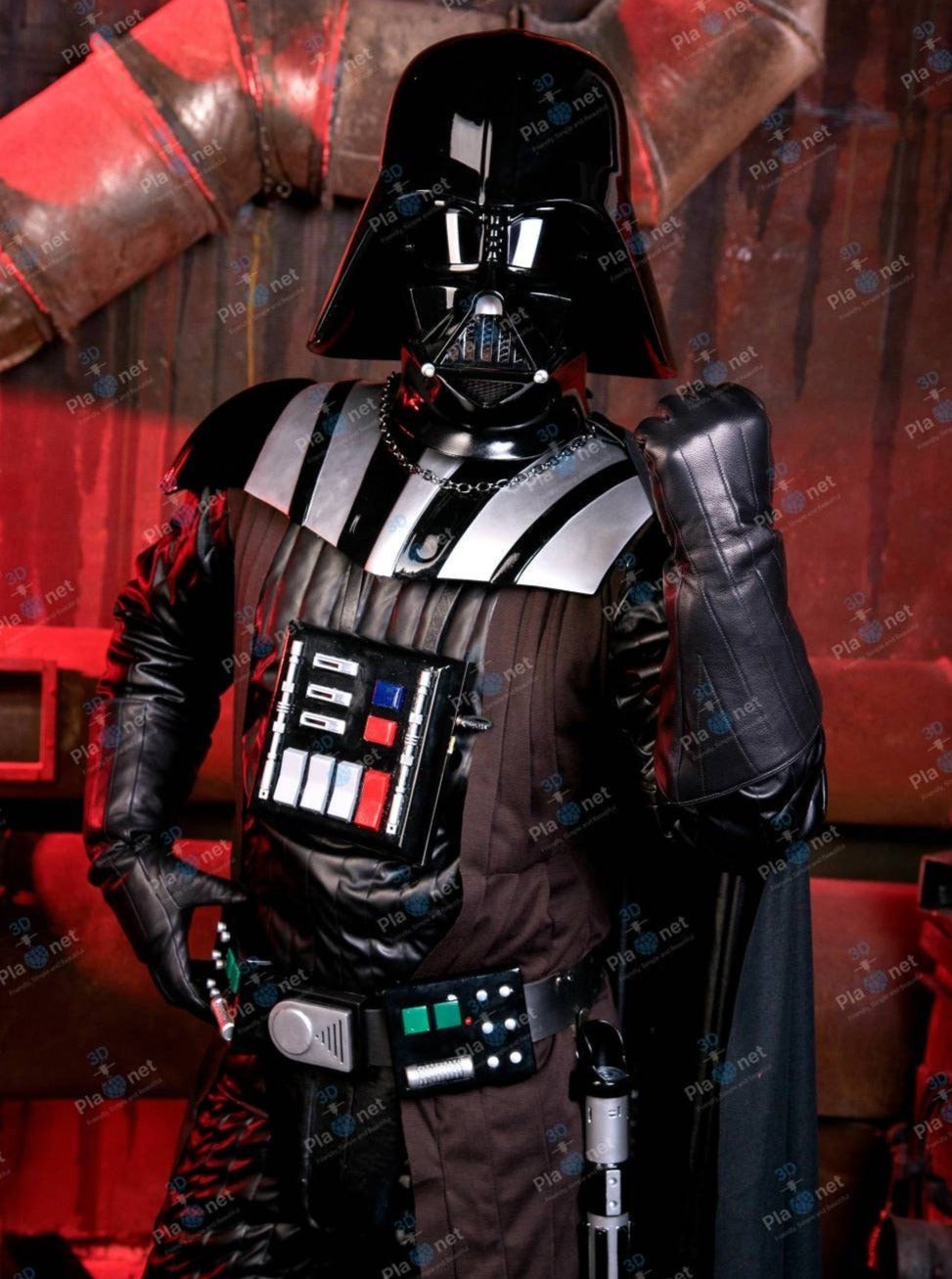 Dark Vader Helmet, Cloves and Cosplay Costume / First Order Costume