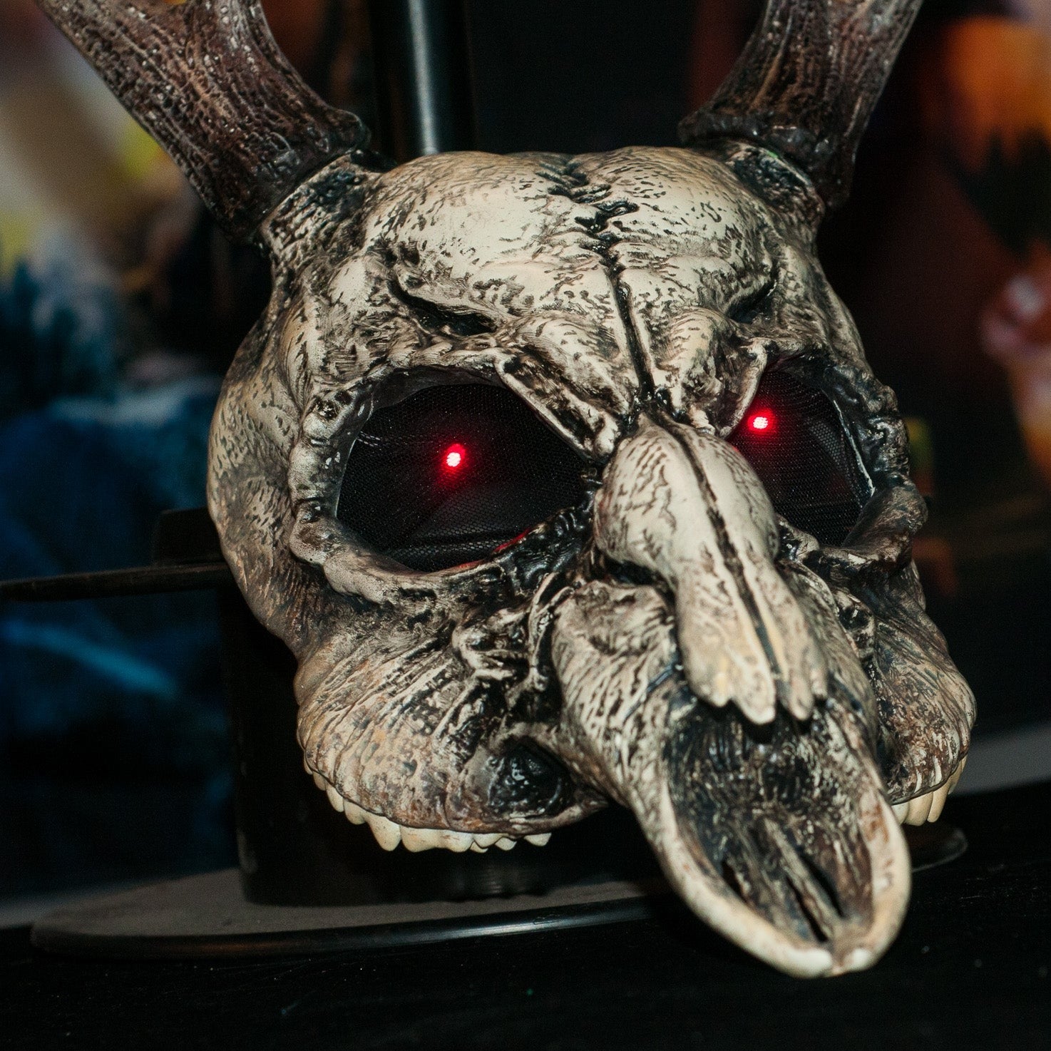 Deer Skull Mask Gray with Horns / Wendigo cosplay mask