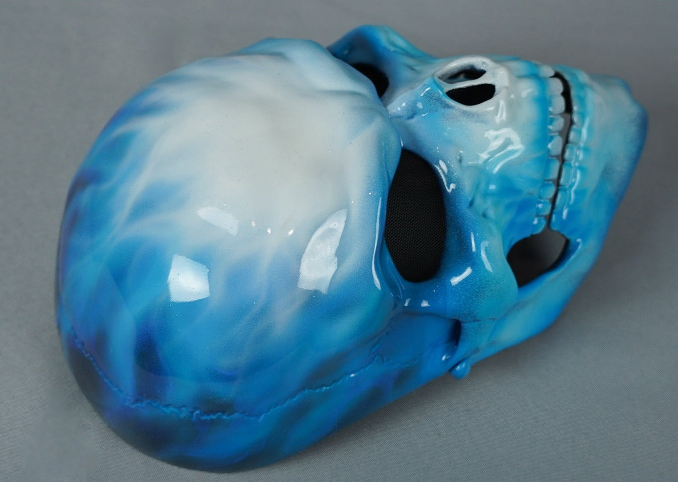 Skull Mask Blue with Moving Jaw / Human Skull Collection