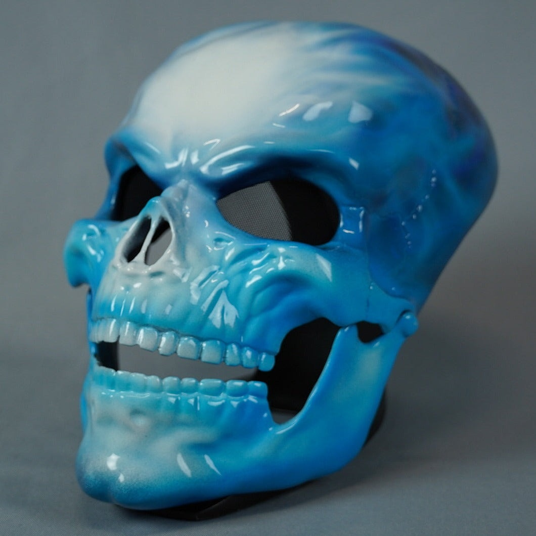 Skull Mask Blue with Moving Jaw / Human Skull Collection