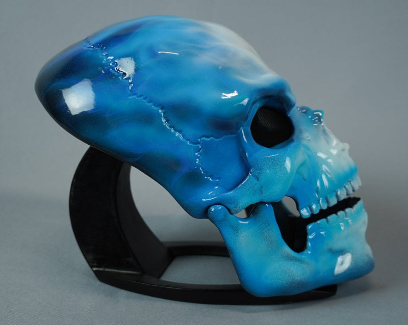 Skull Mask Blue with Moving Jaw / Human Skull Collection