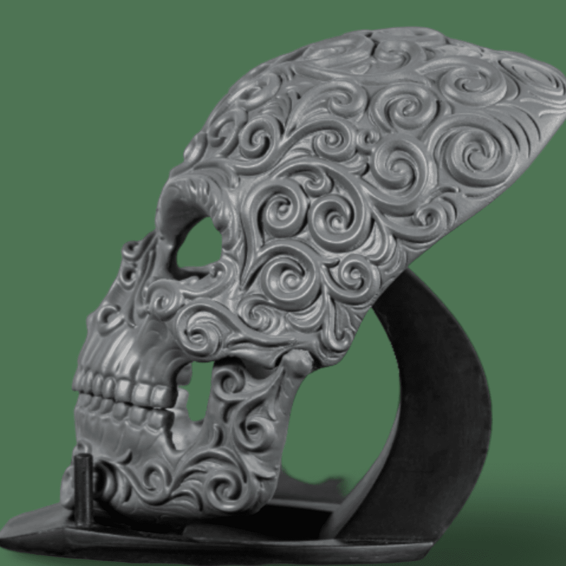 Human Skull Raw Kit 3D Print №5