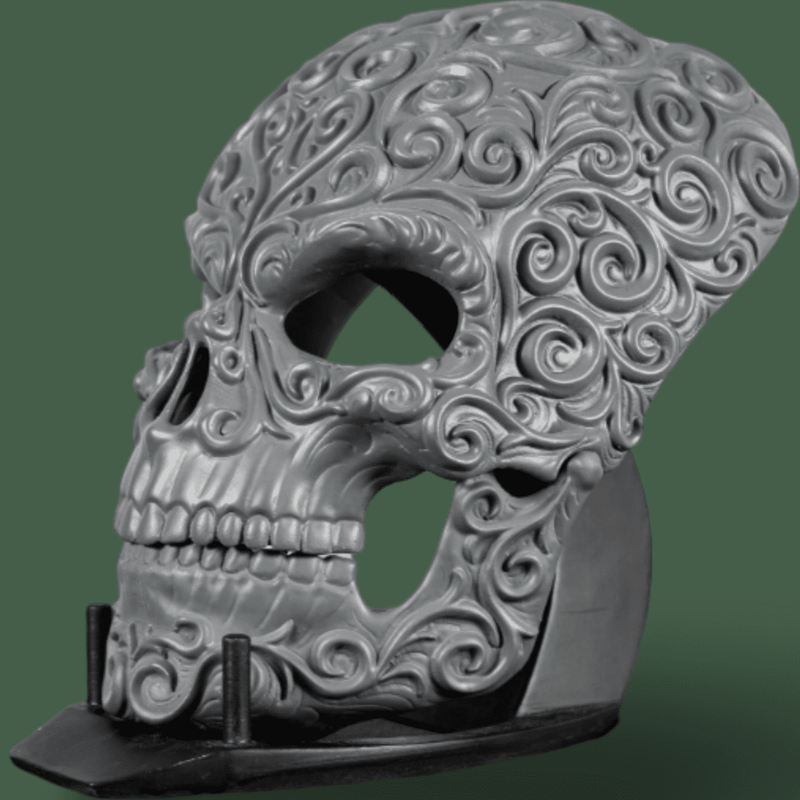 Human Skull Raw Kit 3D Print №5