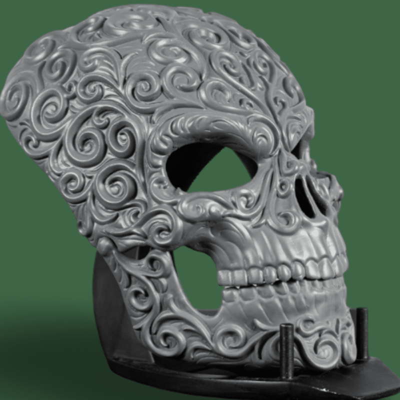 Human Skull Raw Kit 3D Print №5