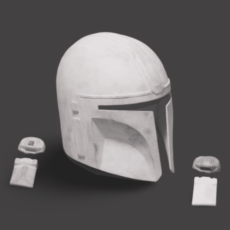 Mandalorian Helmet Raw Kit 3D print