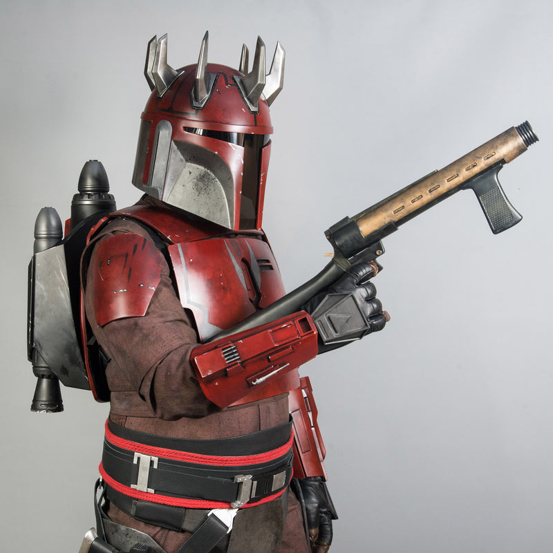 Red Mandalorian Super Commando Cosplay Costume