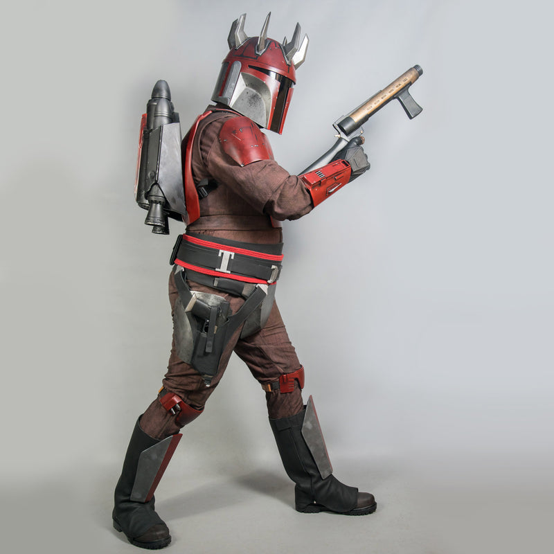 Red Mandalorian Super Commando Cosplay Costume