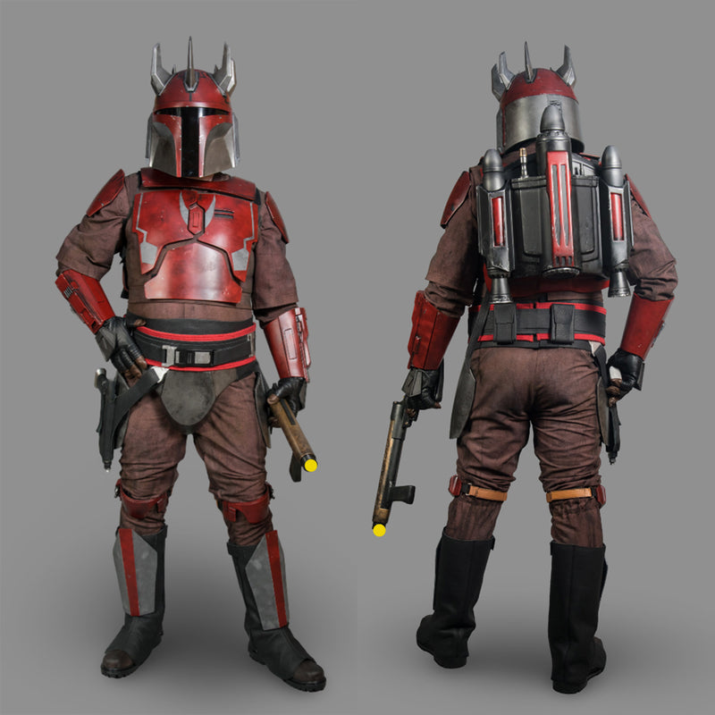 Red Mandalorian Super Commando Cosplay Costume