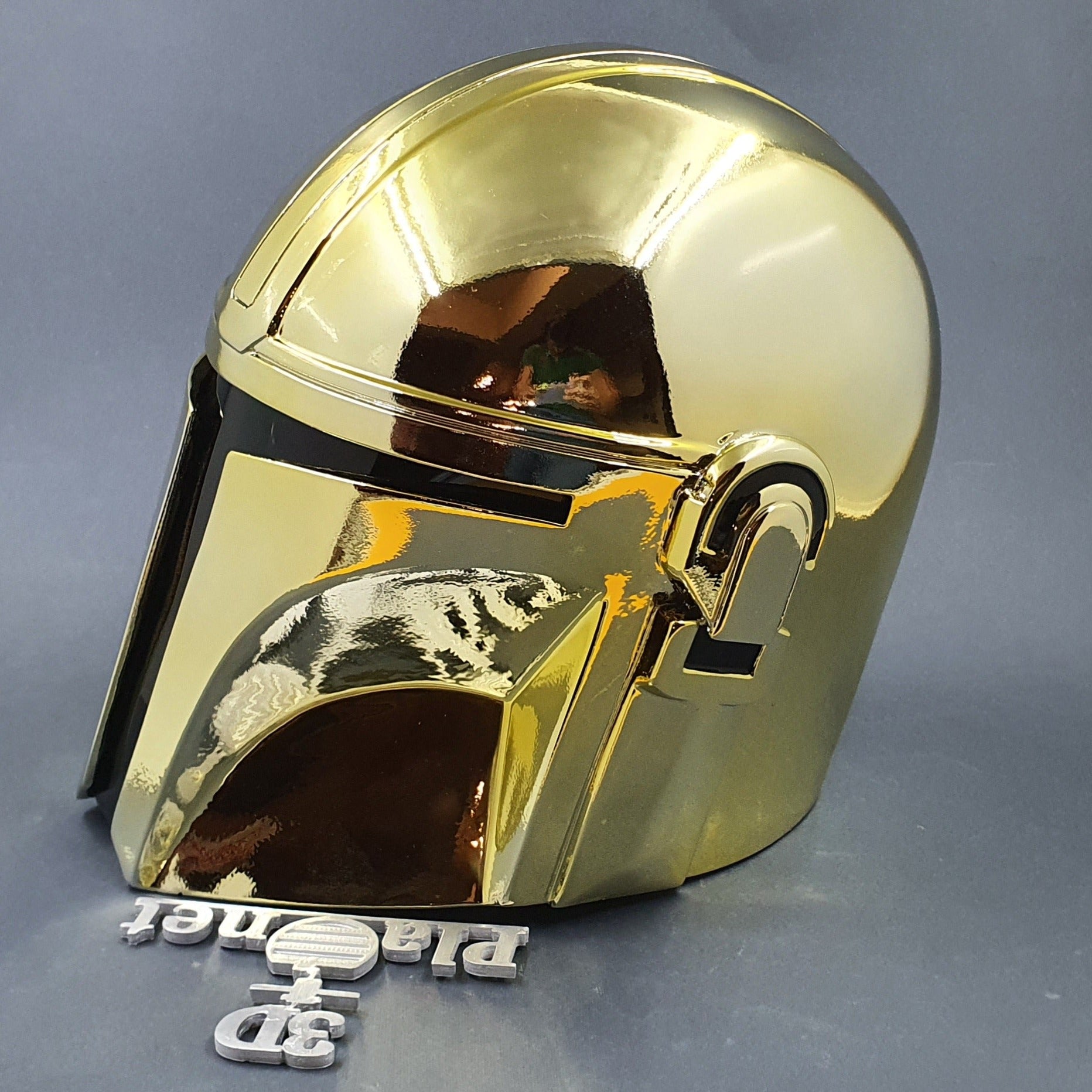 Mandaloriann Golden Chrome Helmet