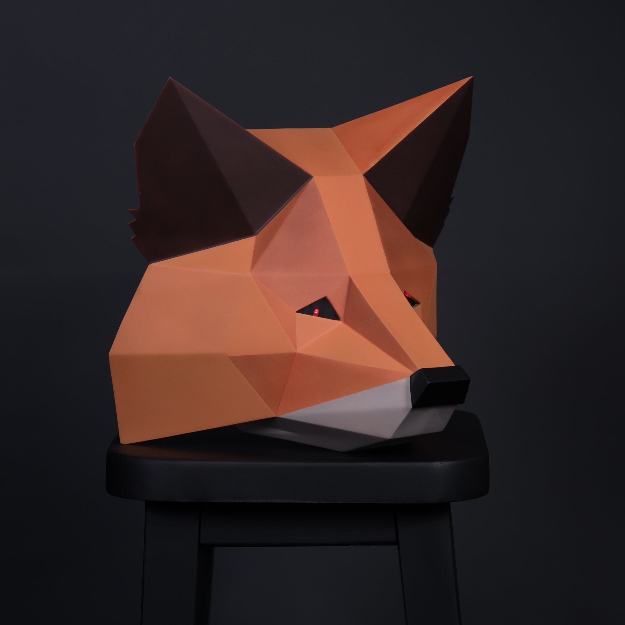 CryptoFox Mask with LED Eyes / MetaMask Cosplay Mask