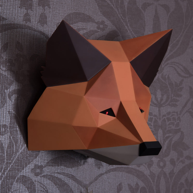 CryptoFox Mask with LED Eyes / MetaMask Cosplay Mask