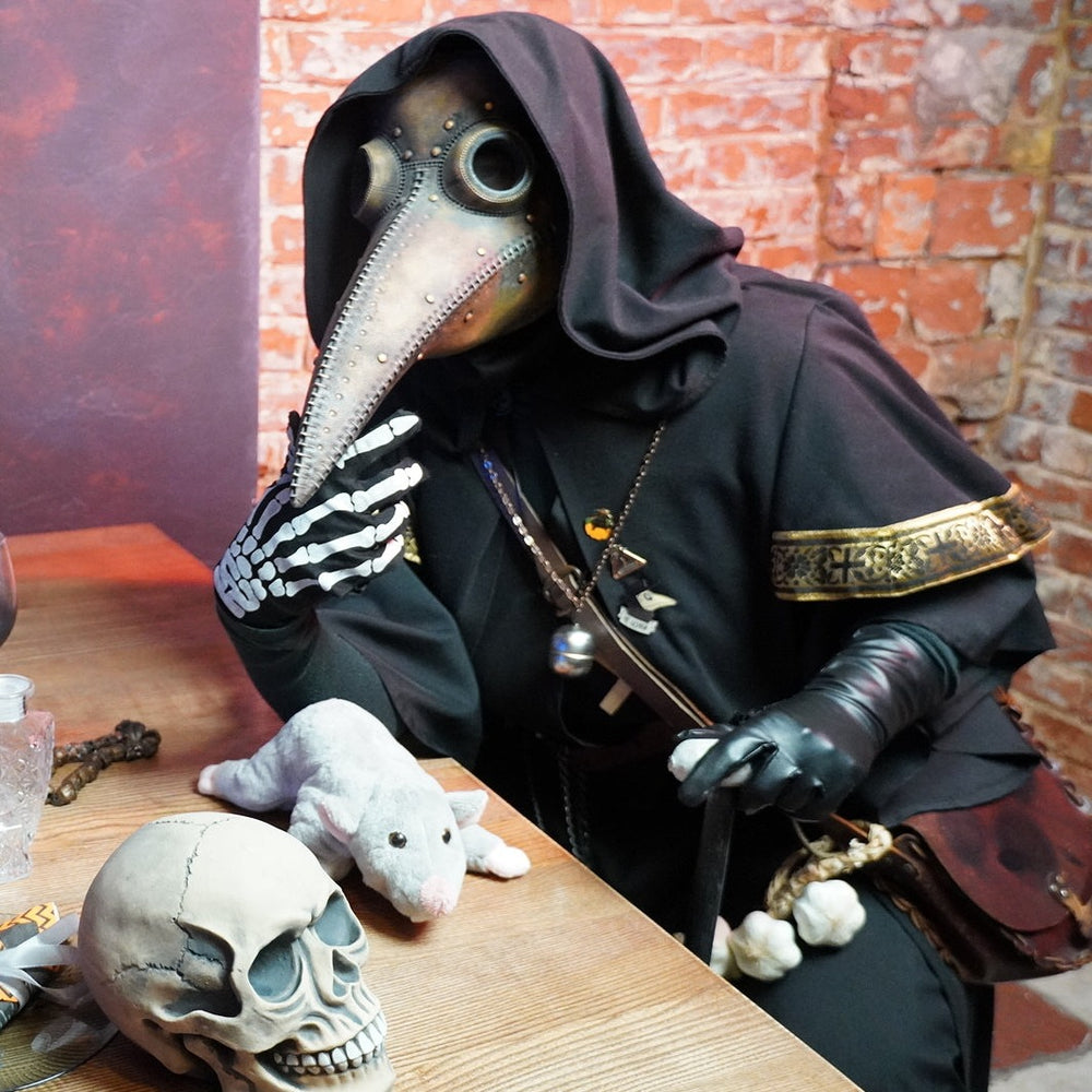 Newly cheapest Handmade Leather Plague Doctor Mask