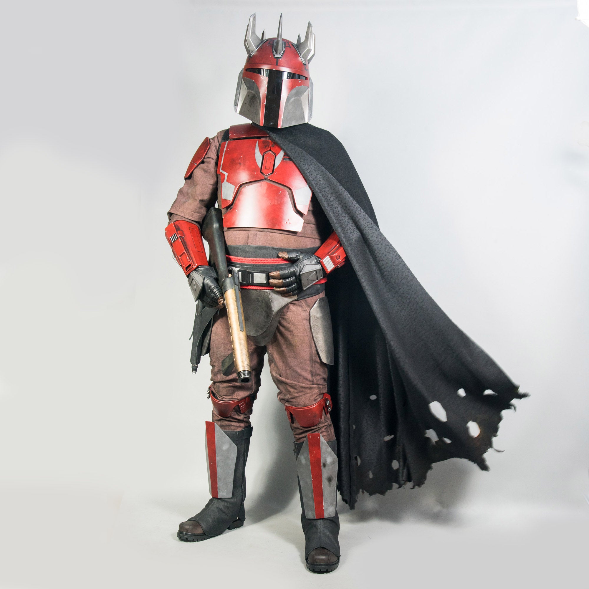 Red Mandalorian Super Commando Cosplay Costume