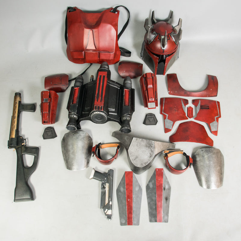 Red Mandalorian Super Commando Cosplay Costume