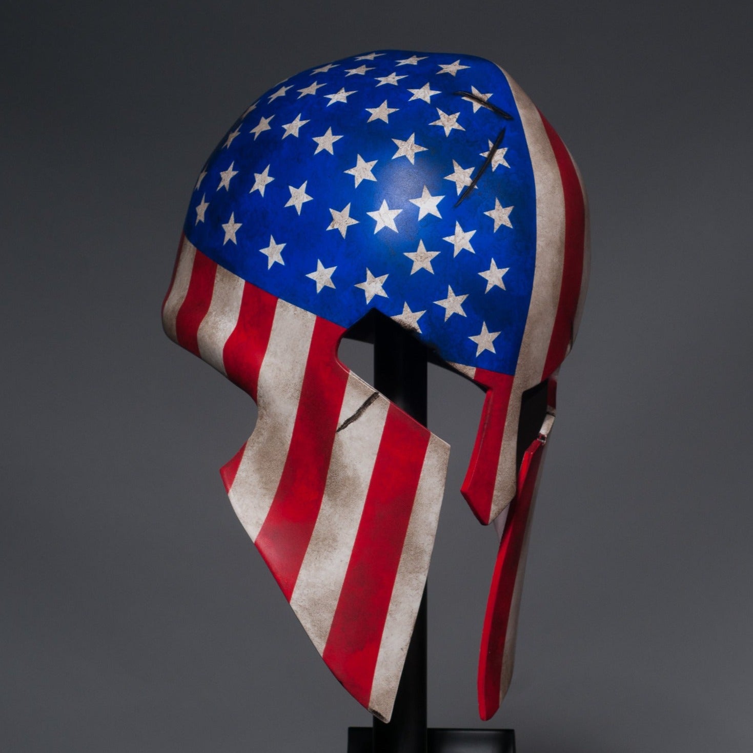 Custom Spartan Helmet with Any Flag