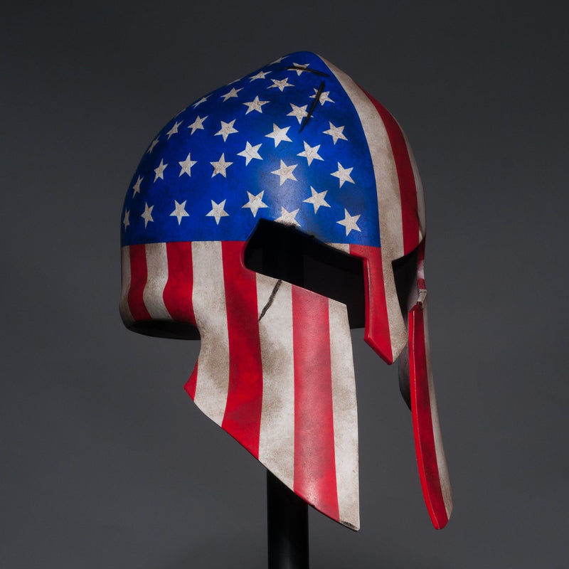 Custom Spartan Helmet with Any Flag