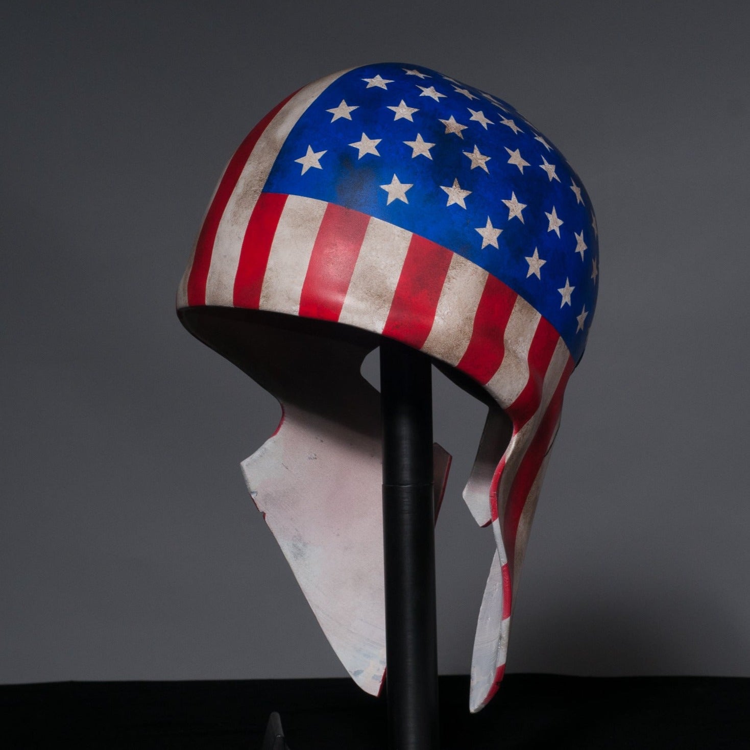 Custom Spartan Helmet with Any Flag