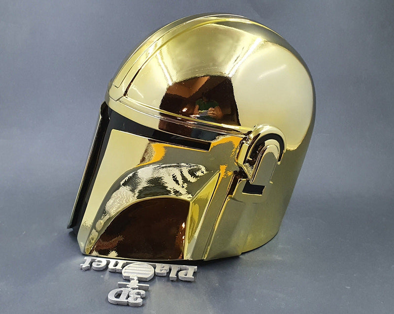 Mandaloriann Golden Chrome Helmet